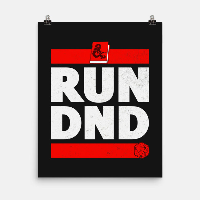 Run DND-none matte poster-shirox