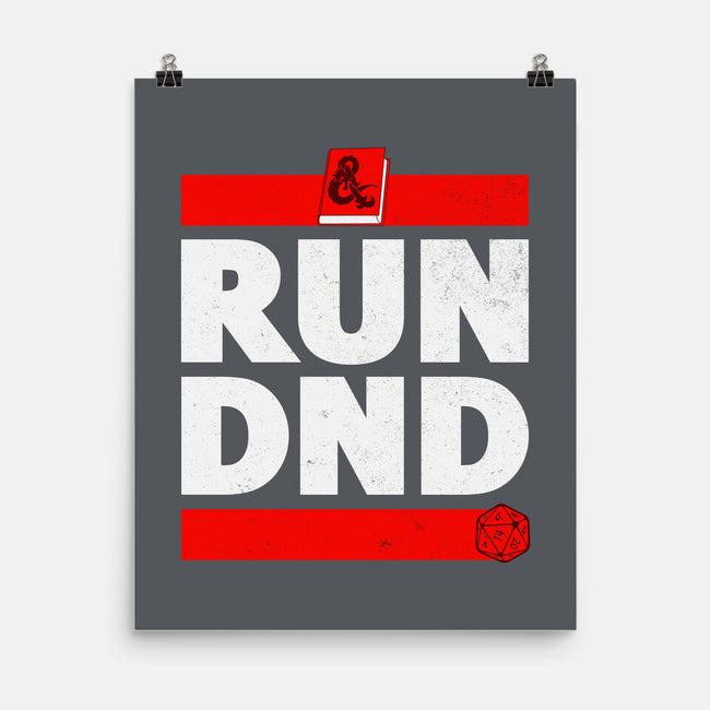 Run DND-none matte poster-shirox