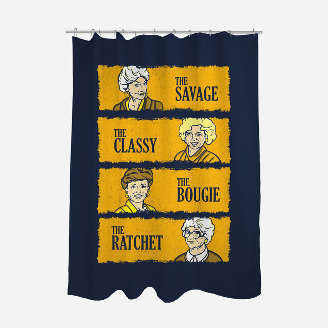 Golden Savages-none polyester shower curtain-dalethesk8er