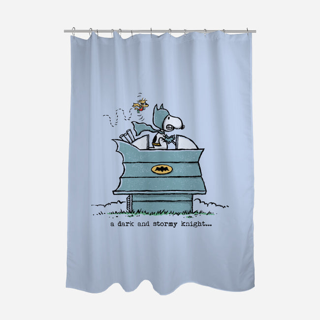 A Dark And Stormy Knight-none polyester shower curtain-kg07