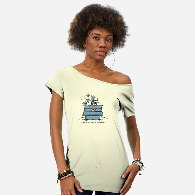 A Dark And Stormy Knight-womens off shoulder tee-kg07