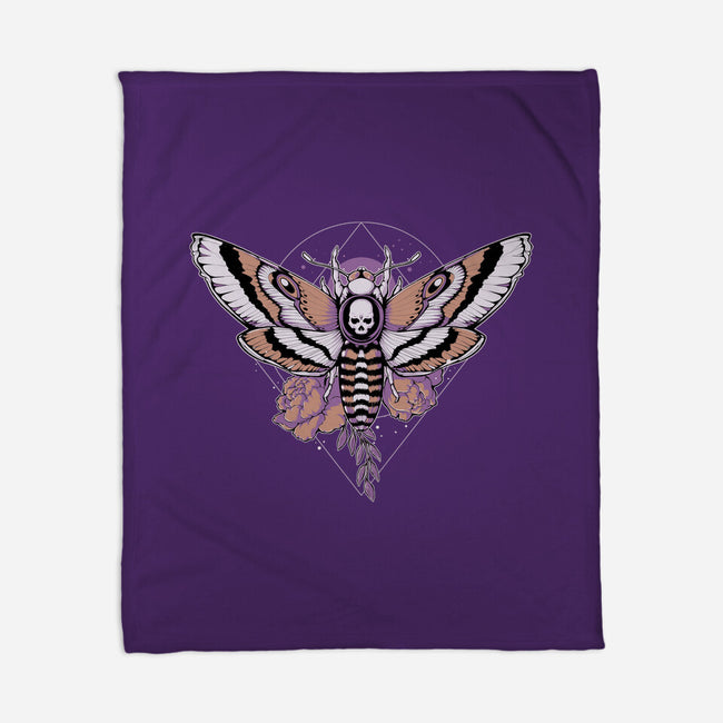 Death Moth-none fleece blanket-xMorfina