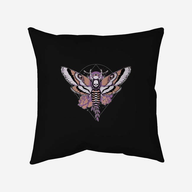 Death Moth-none removable cover w insert throw pillow-xMorfina