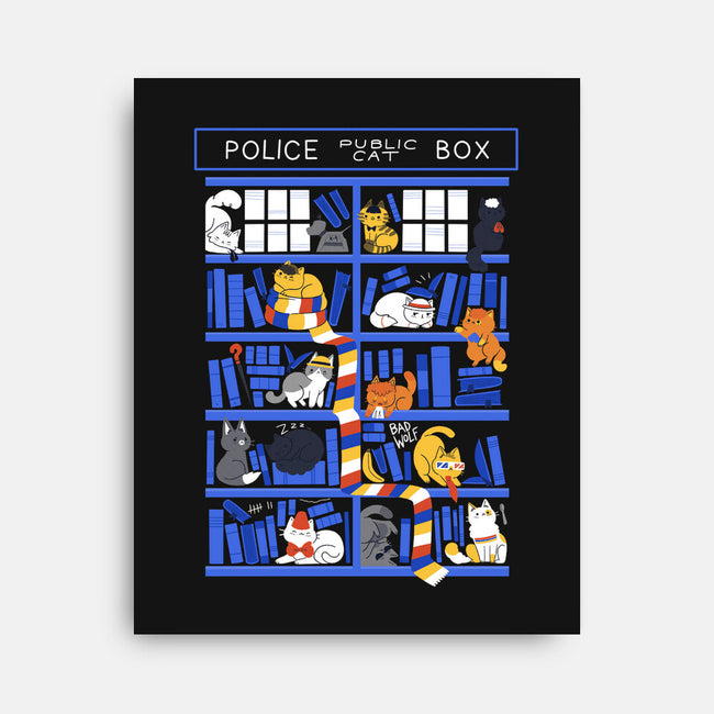 Library Box Who-none stretched canvas-TaylorRoss1
