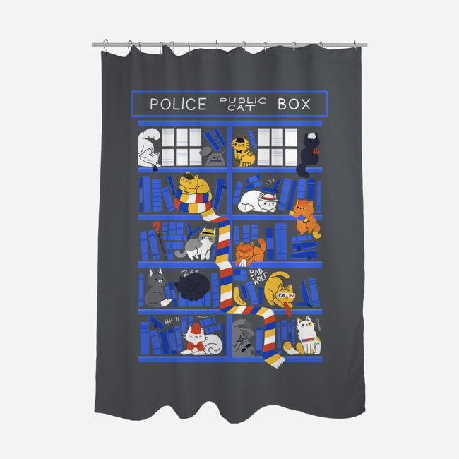Library Box Who-none polyester shower curtain-TaylorRoss1