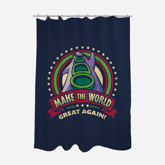 Make The World Great-none polyester shower curtain-Olipop