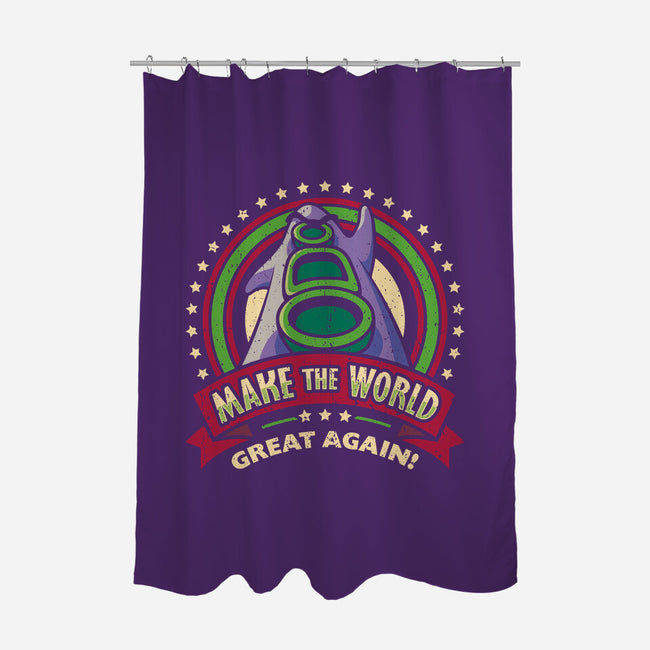 Make The World Great-none polyester shower curtain-Olipop