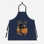 Cat Leaves and Pumpkins-unisex kitchen apron-DrMonekers