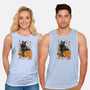 Cat Leaves and Pumpkins-unisex basic tank-DrMonekers