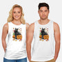 Cat Leaves and Pumpkins-unisex basic tank-DrMonekers