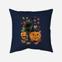 Cat Leaves and Pumpkins-none removable cover w insert throw pillow-DrMonekers