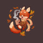 Cozy Fox Fall-none glossy sticker-DoOomcat