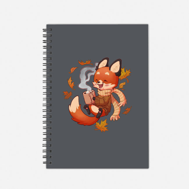 Cozy Fox Fall-none dot grid notebook-DoOomcat