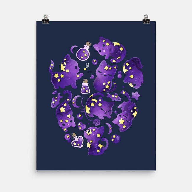 Cat Star-none matte poster-Vallina84