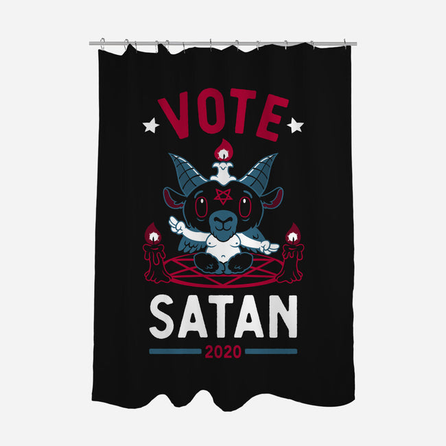 Vote Satan 2020-none polyester shower curtain-Nemons