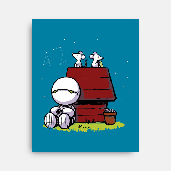 Marvin Peanuts-none stretched canvas-BlancaVidal