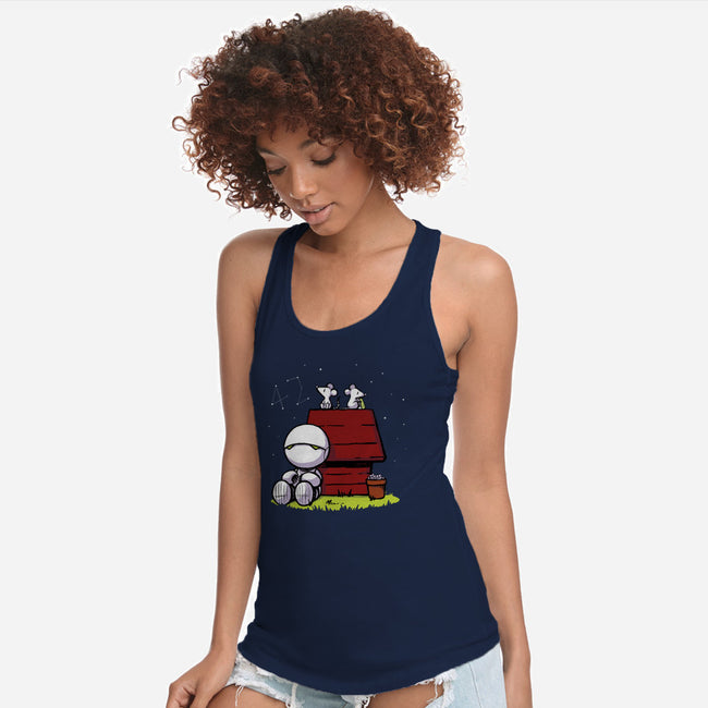 Marvin Peanuts-womens racerback tank-BlancaVidal