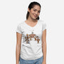 I Am A Leaf On The Wind-womens v-neck tee-kg07