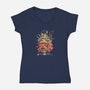 Abstract Castle-womens v-neck tee-victorsbeard