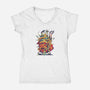 Abstract Castle-womens v-neck tee-victorsbeard