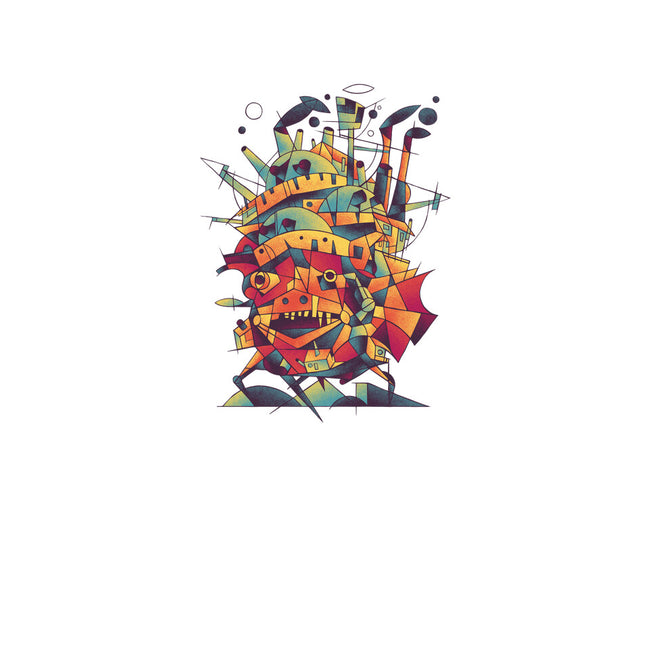 Abstract Castle-none polyester shower curtain-victorsbeard