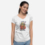 Abstract Castle-womens v-neck tee-victorsbeard