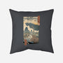 Jurassic Ukiyo-e 2-none removable cover w insert throw pillow-vp021