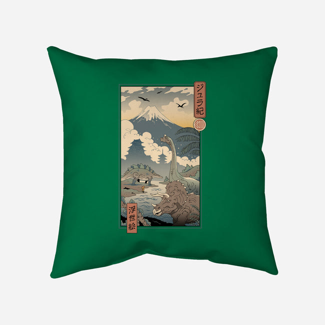 Jurassic Ukiyo-e 2-none removable cover w insert throw pillow-vp021