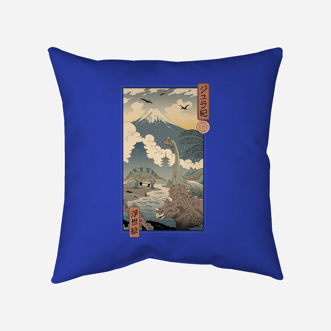 Jurassic Ukiyo-e 2-none removable cover w insert throw pillow-vp021