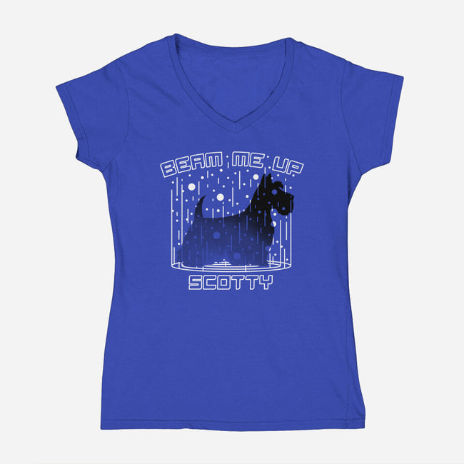 Beam Me Up-womens v-neck tee-CoD Designs