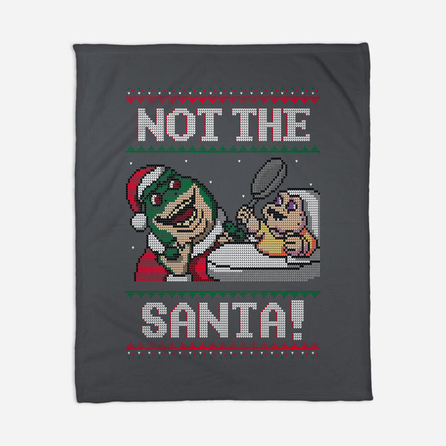 Not The Santa-none fleece blanket-Raffiti