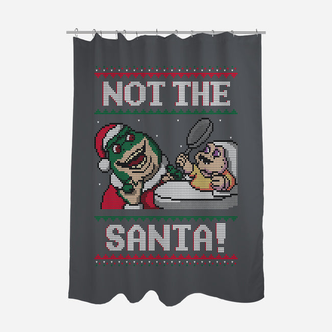 Not The Santa-none polyester shower curtain-Raffiti