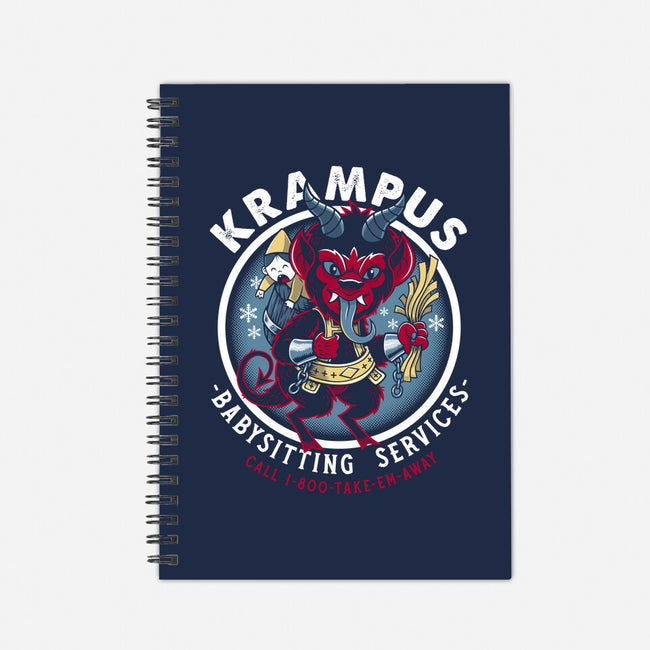 Krampus Babysitting Services-none dot grid notebook-Nemons