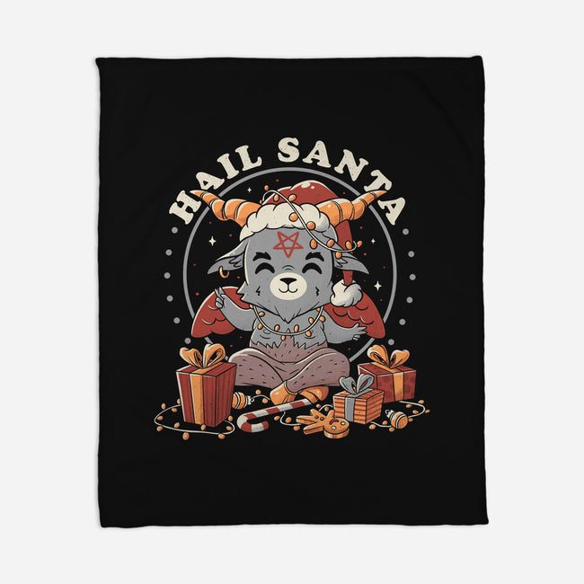 Hail Santa Claus-none fleece blanket-eduely