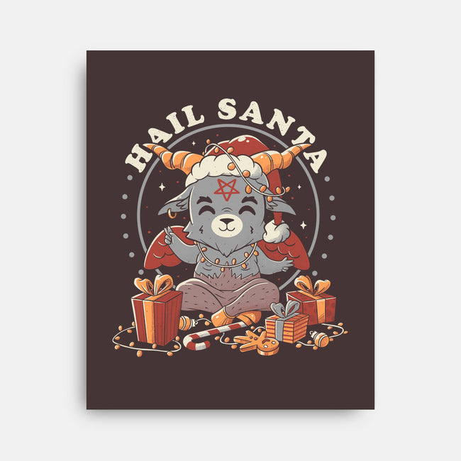Hail Santa Claus-none stretched canvas-eduely