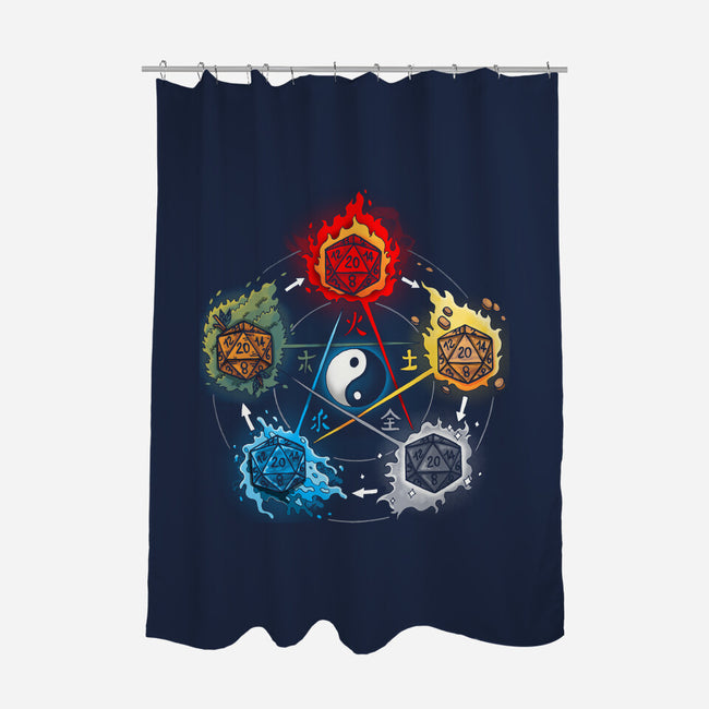 Dice Elements-none polyester shower curtain-Vallina84