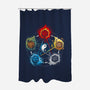 Dice Elements-none polyester shower curtain-Vallina84