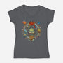 Black Hole Dice-womens v-neck tee-Vallina84