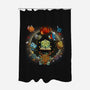 Black Hole Dice-none polyester shower curtain-Vallina84