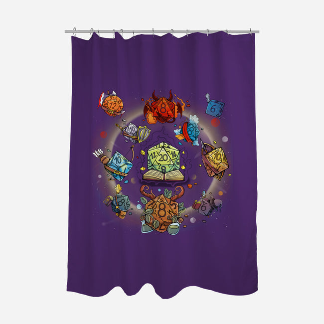 Black Hole Dice-none polyester shower curtain-Vallina84
