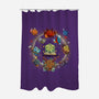Black Hole Dice-none polyester shower curtain-Vallina84