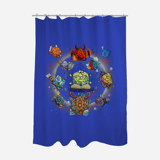 Black Hole Dice-none polyester shower curtain-Vallina84