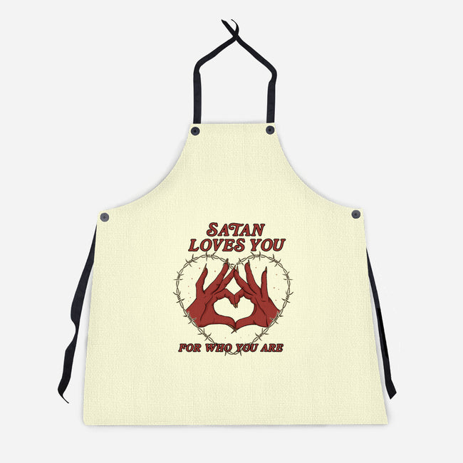 Satan Loves You-unisex kitchen apron-Thiago Correa