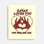 Satan Loves You-none stretched canvas-Thiago Correa