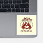 Satan Loves You-none glossy sticker-Thiago Correa