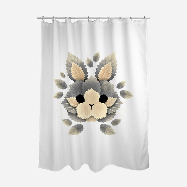 Bunny Of Leaves-none polyester shower curtain-NemiMakeit