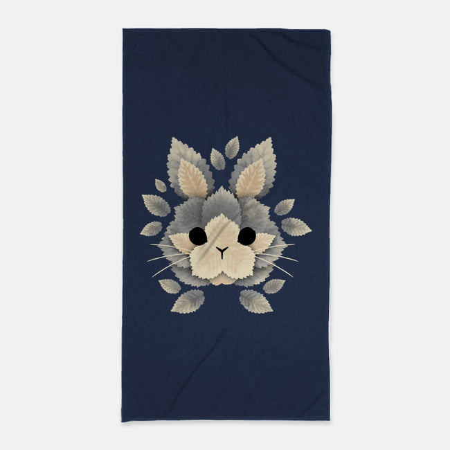 Bunny Of Leaves-none beach towel-NemiMakeit