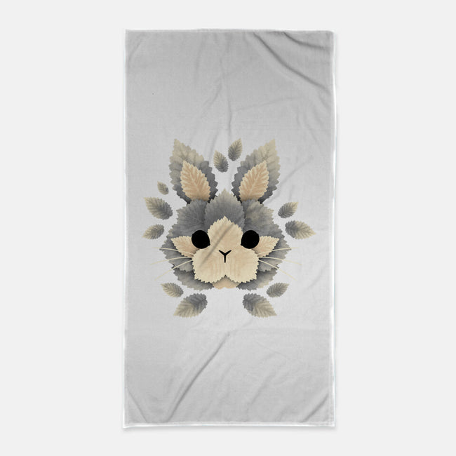 Bunny Of Leaves-none beach towel-NemiMakeit