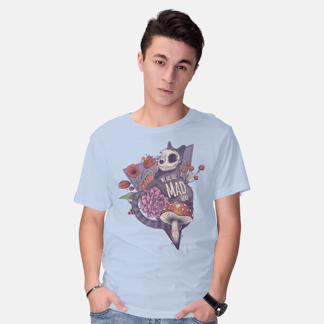We Are All Mad Here-mens basic tee-Jess.Adams.Creates