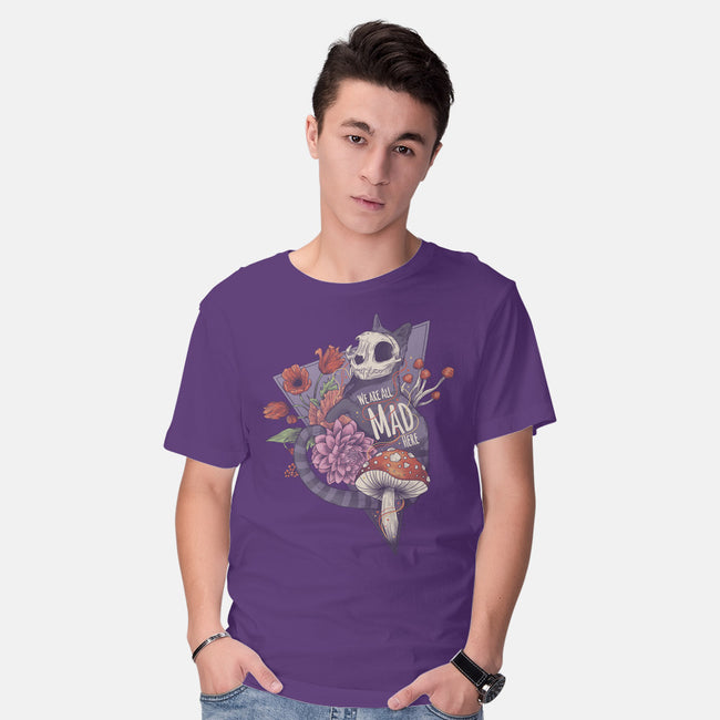 We Are All Mad Here-mens basic tee-Jess.Adams.Creates